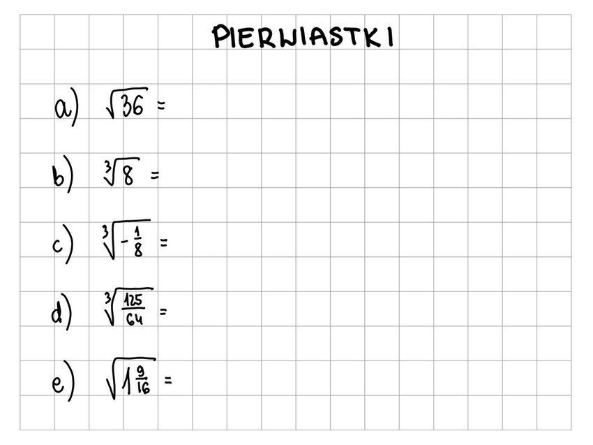 Pierwiastki zadania