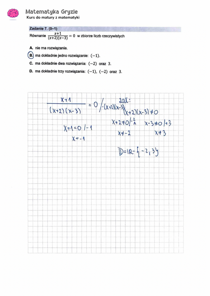 zadanie 7 matura z matematyki CKE formuła 2015