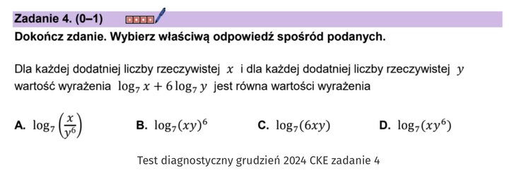 Logarytmy zadania maturalne