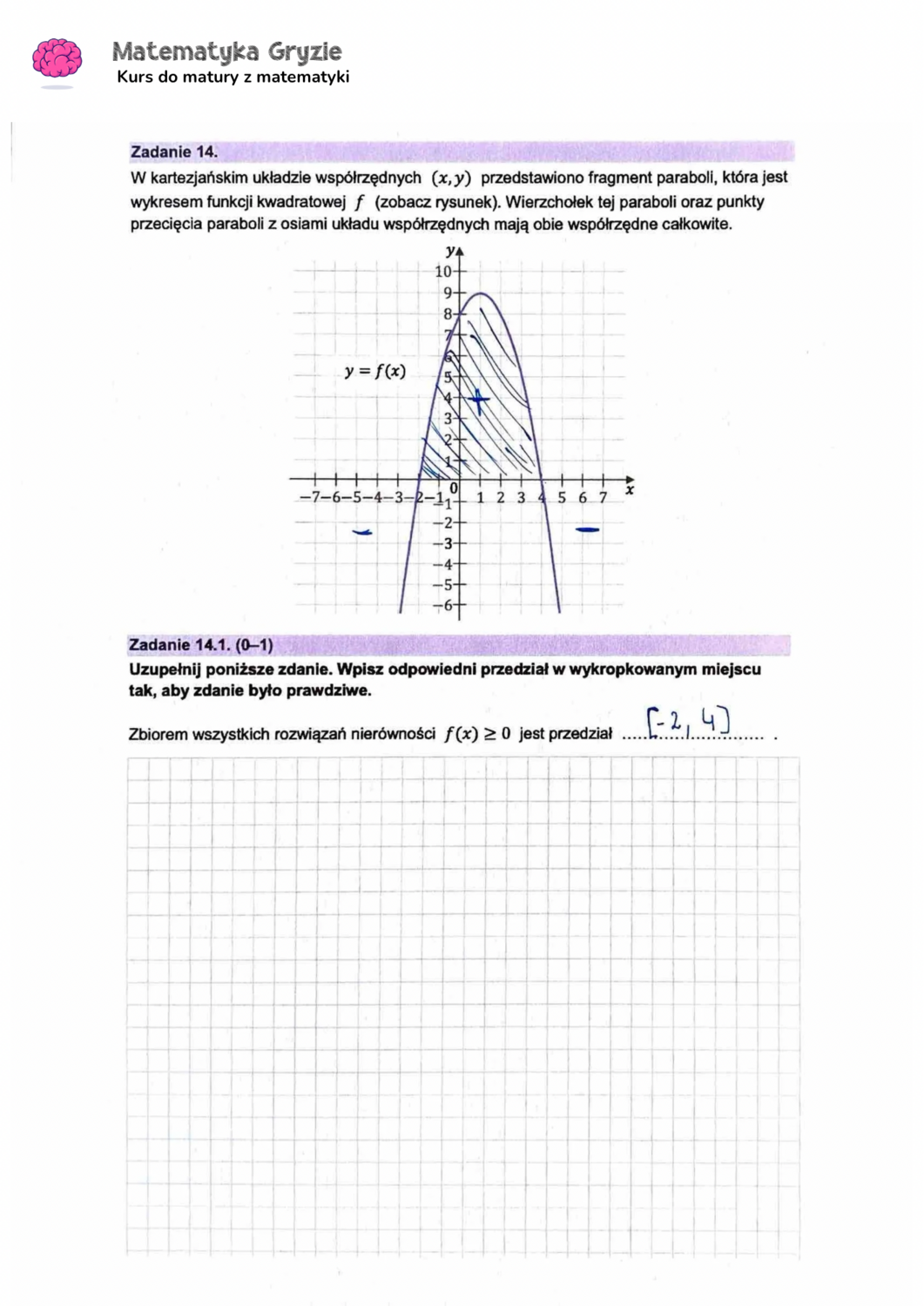 Zadanie 14.1  matura CKE matematyka