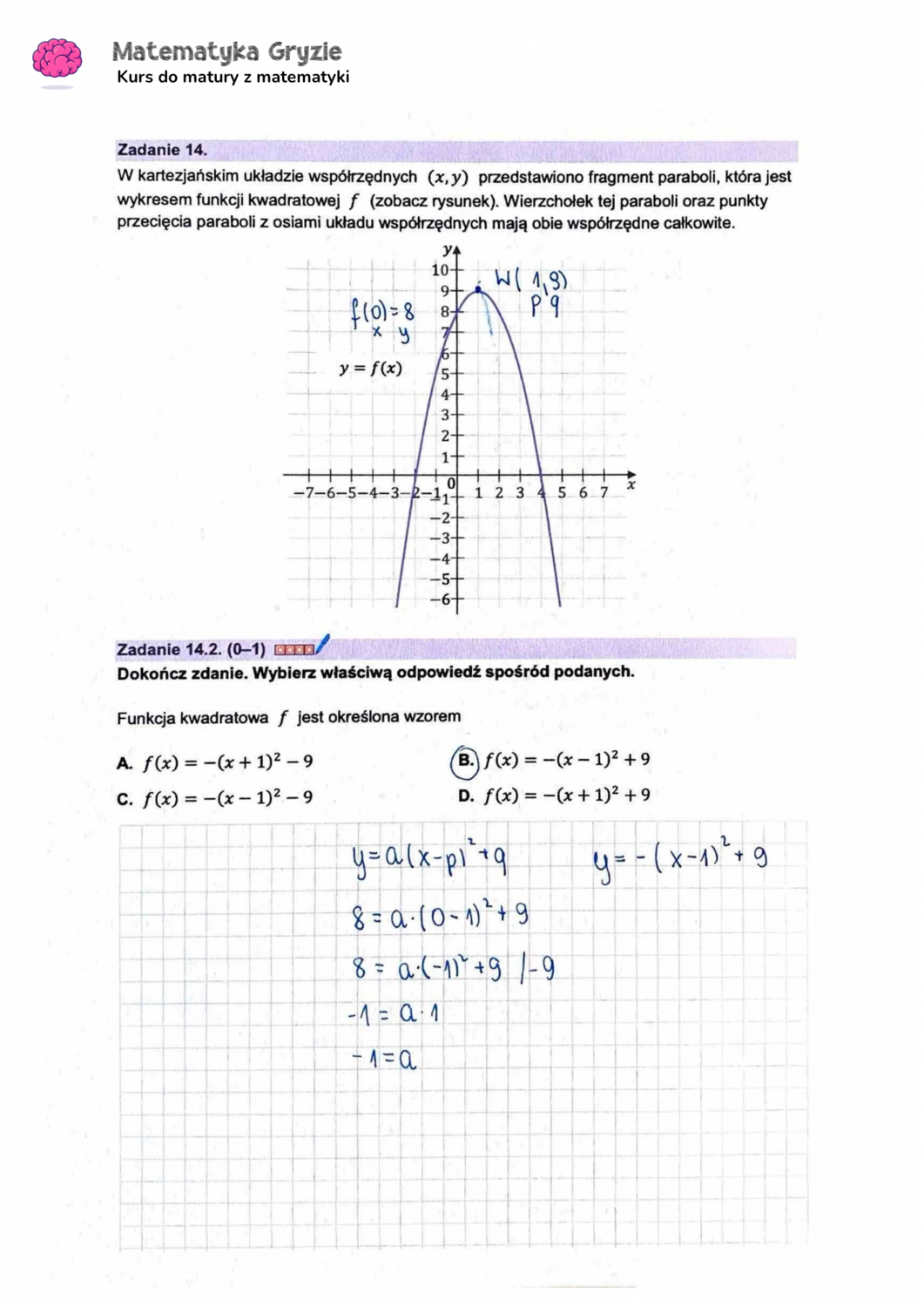 Zadanie 14.2  matura CKE matematyka