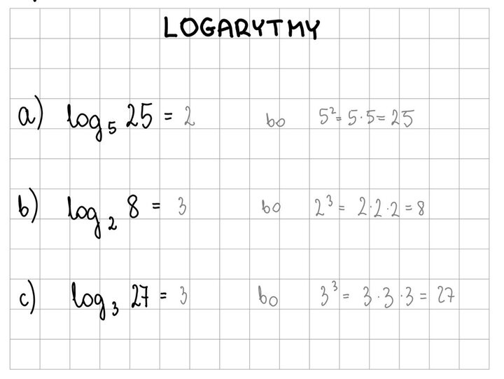 Logarytmy zadania
