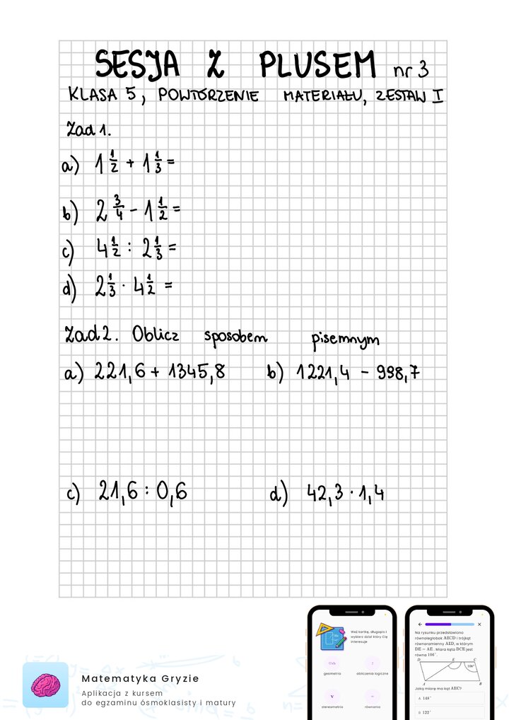 sesja z plusem klasa 5