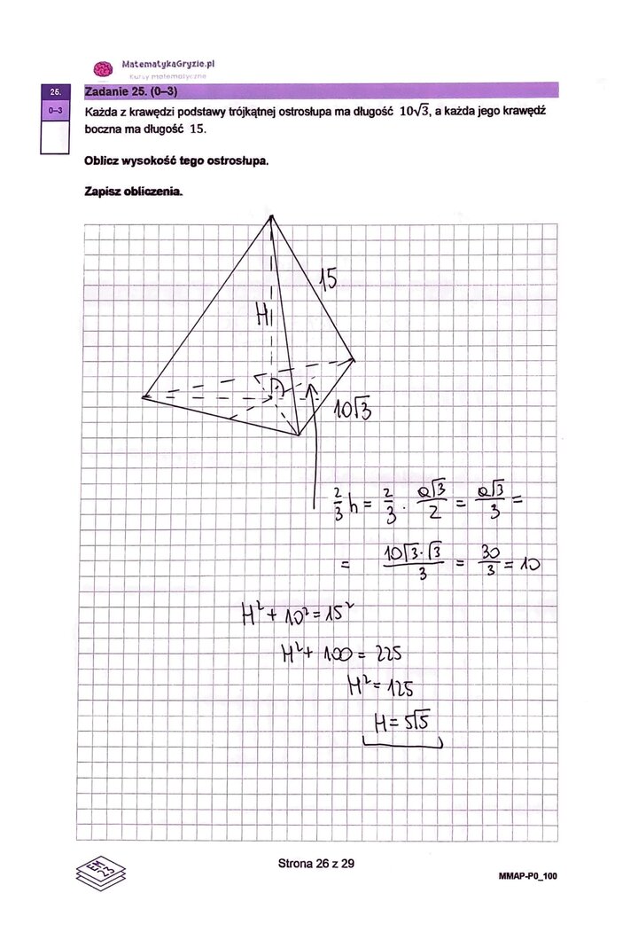 zadanie 25, matura próbna matematyka wrzesień 2022