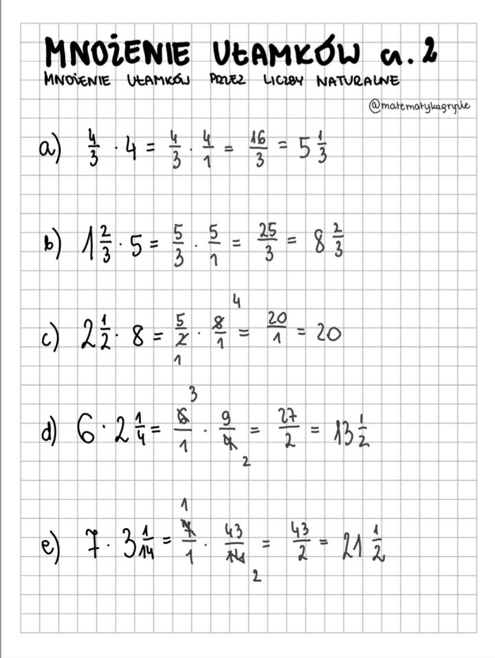 Mnożenie ułamków