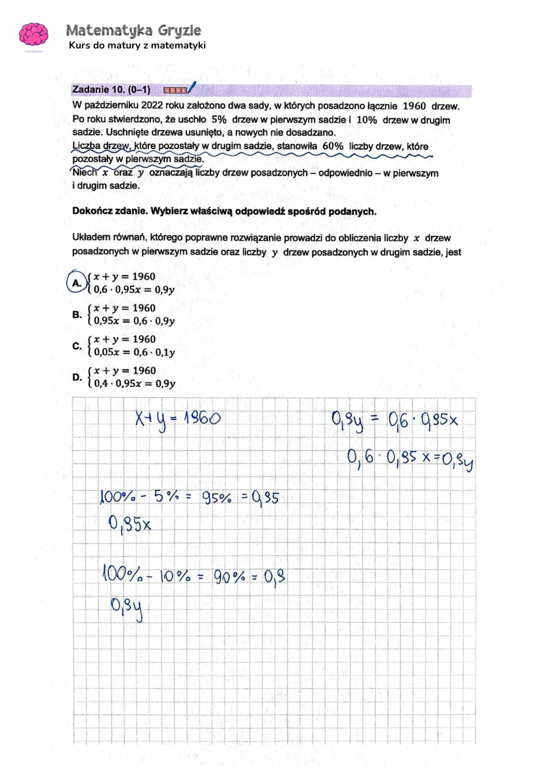 Zadanie 10  matura CKE matematyka