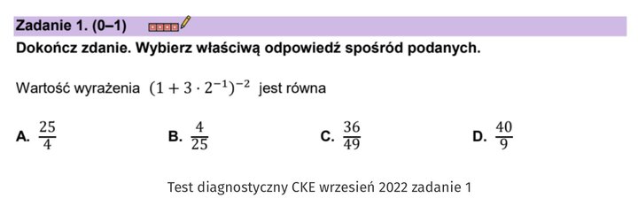 Potęgi i pierwiastki zadania maturalne