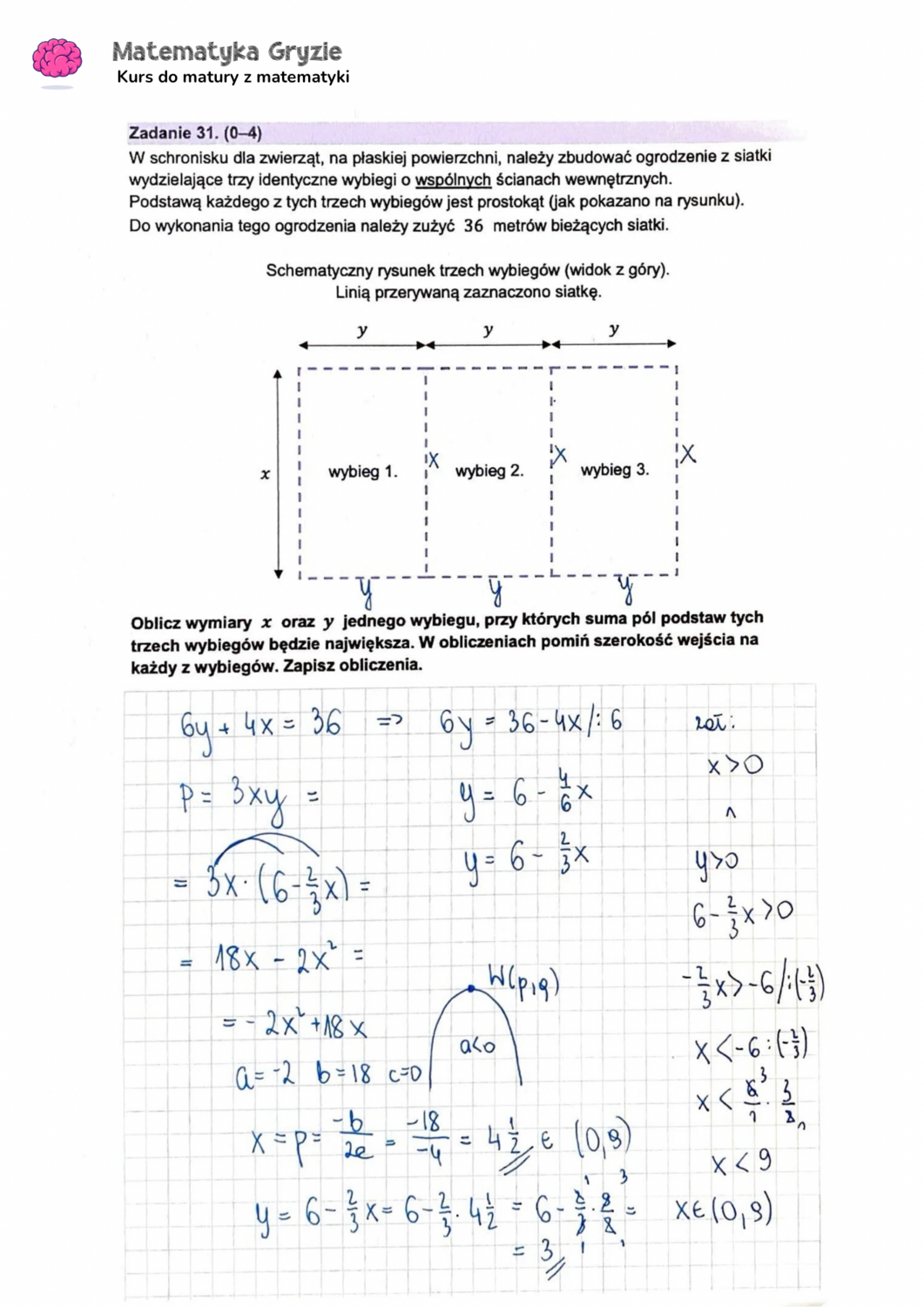 Zadanie 31  matura CKE matematyka