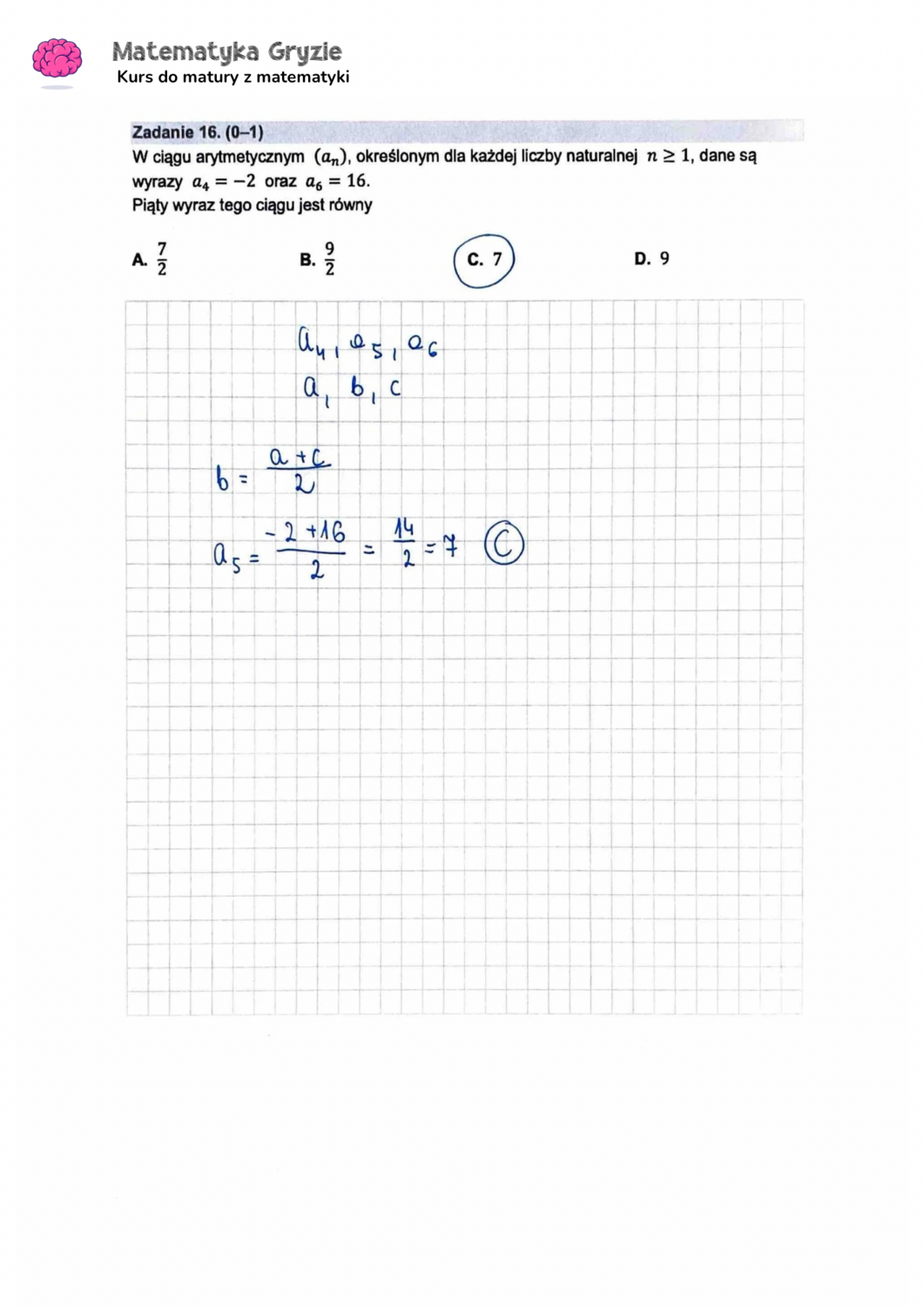 zadanie 16 matura z matematyki CKE formuła 2015