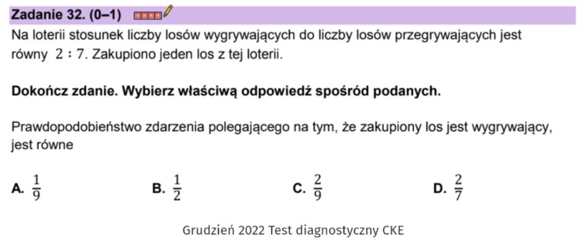 Prawdopodobieństwo - zadania maturalne