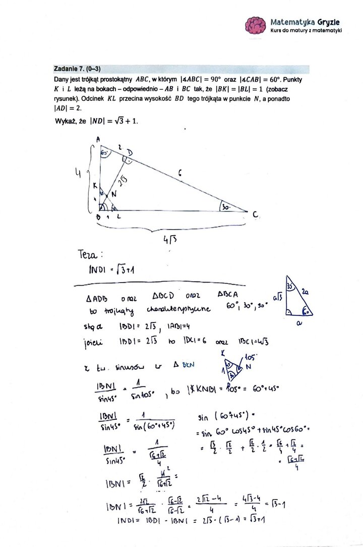 Stara matura zadanie 7