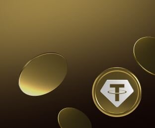XAUT Tether Gold Background Mobile Image