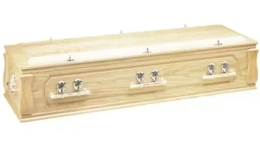 Longdon traditional coffin, with handles