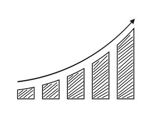 Illustration of an upward trend chart.