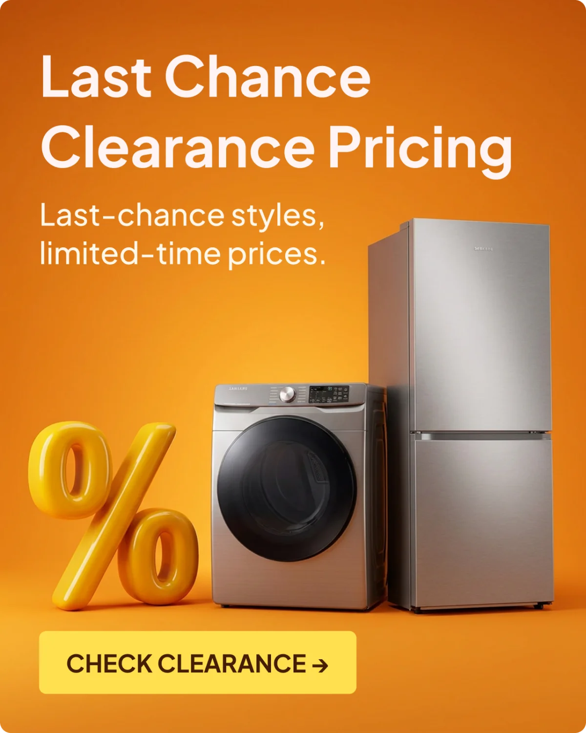 Last Chance Clearance Pricing - Sale banner