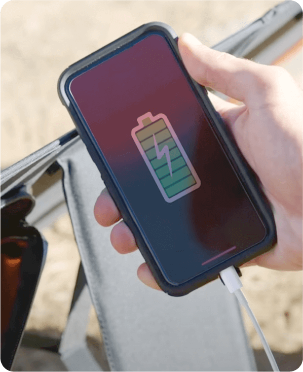 cellphone being charged