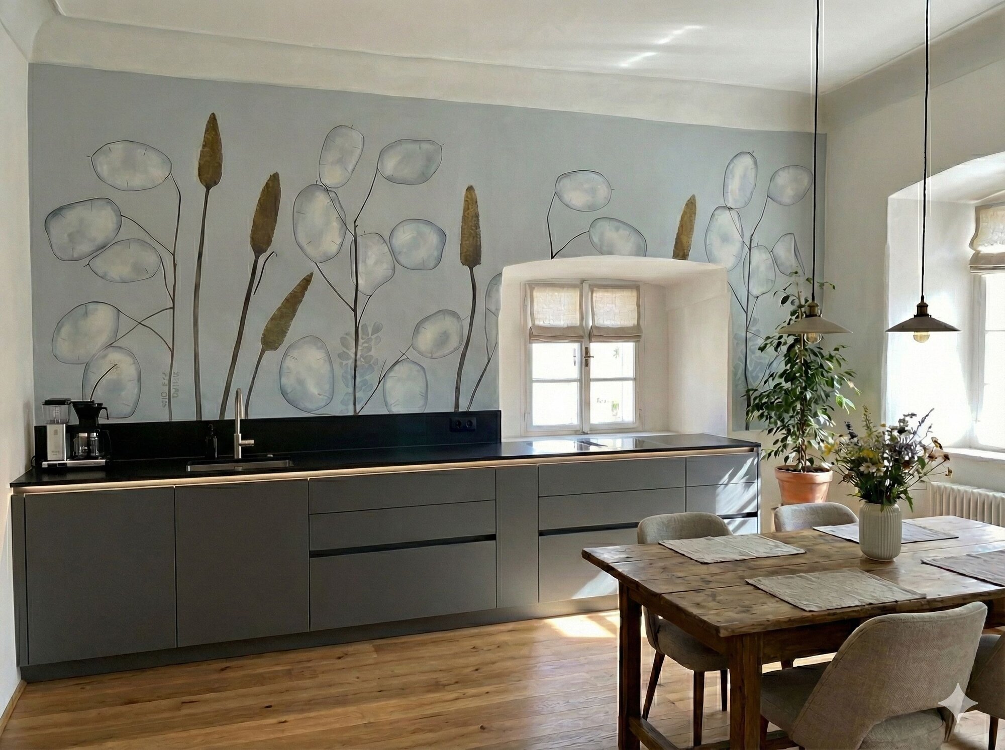 Dekorativní stěrka a umělecká úprava stěny 4