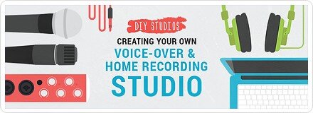 Products needed in a home recording studio, such as microphones and headsets