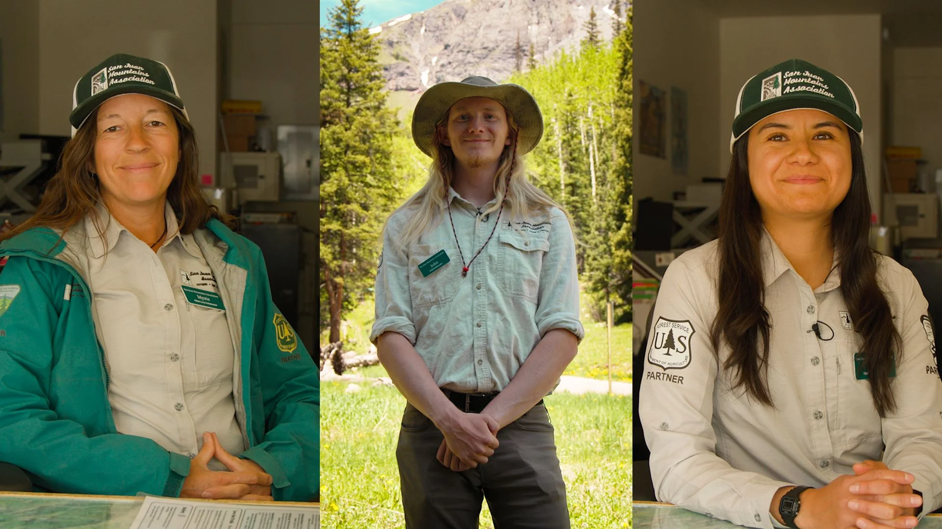 Left: Myste French. Center: John Mashburn. Right: Adela Pizarro-Conte. Photo: Ziyi Xu, Rocky Mountain PBS