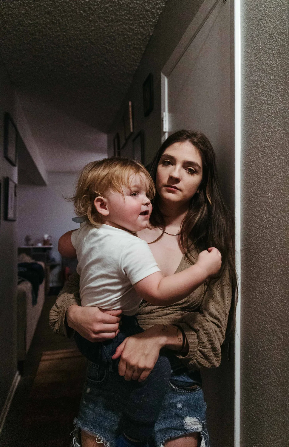 Brandy Carlson, 21, poses with her 18-month-old son CJ. Photo: Priya Shahi, Rocky Mountain PBS