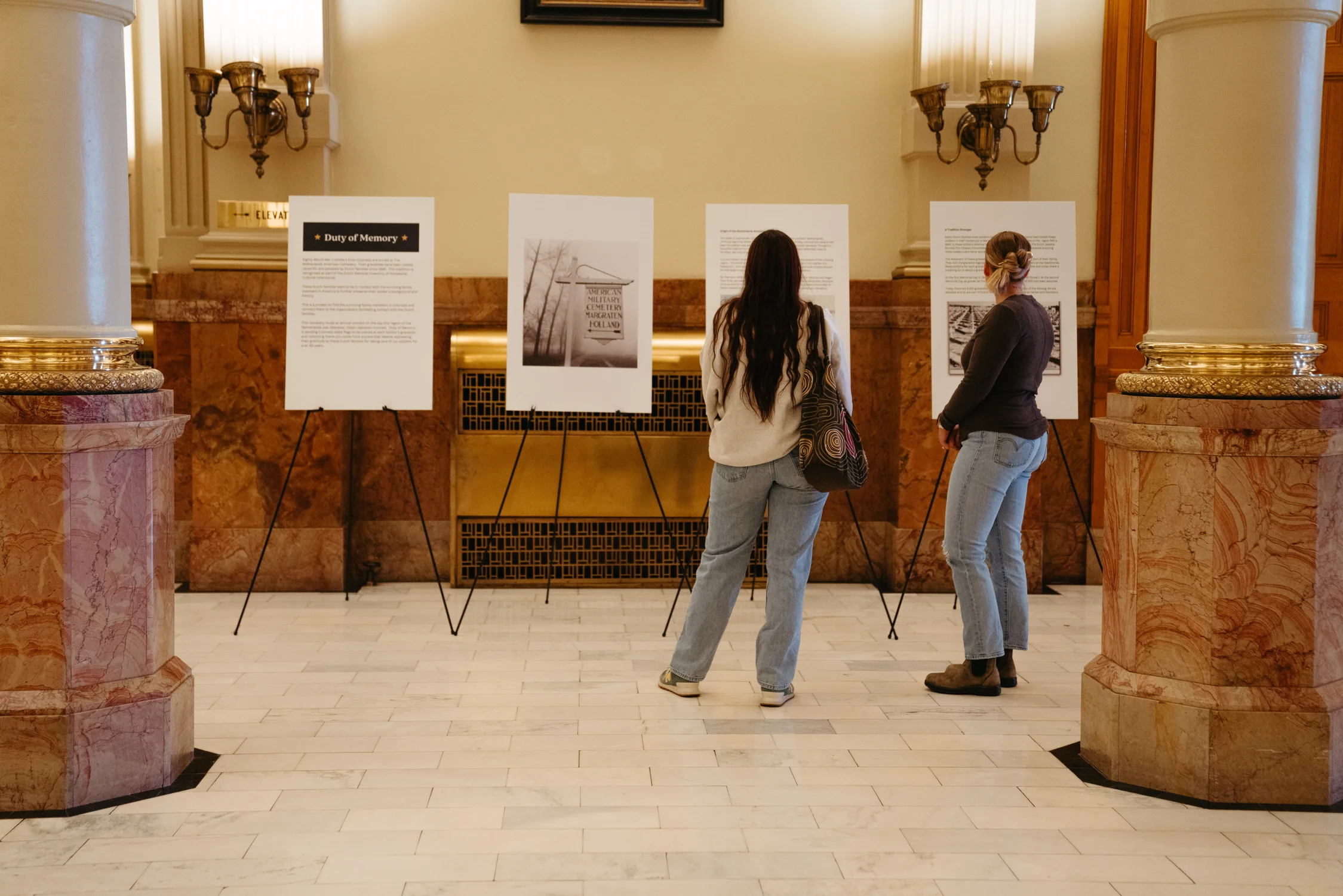 Vistors at the Colorado State Capitol building could view the exhibit for free. Photo: Adrian O'Farrill, Rocky Mountain PBS