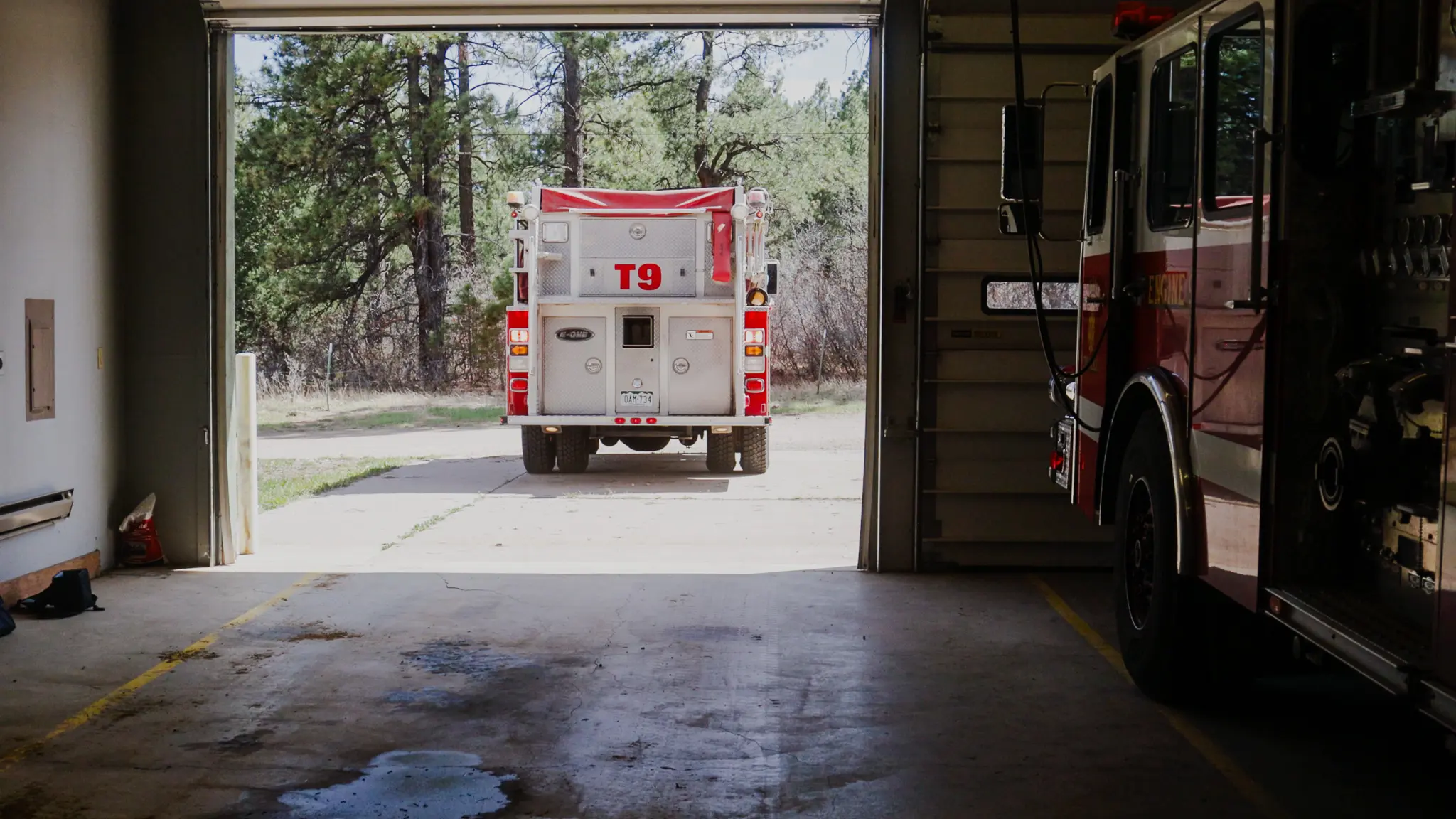 A truck sits outside of the Durango Fire & Rescue station. Photo: Ziyi Xu, Rocky Mountain PBS