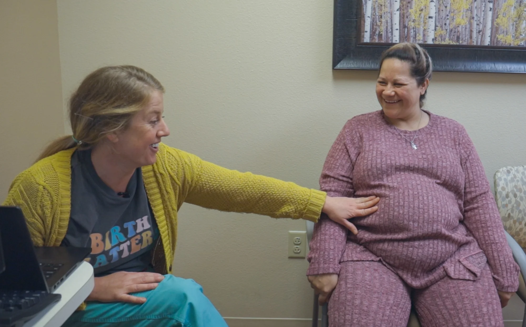 Carmen Mendez visited the hospital’s women’s health clinic about a month before her due date. Photo: Carly Rose, Rocky Mountain, PBS