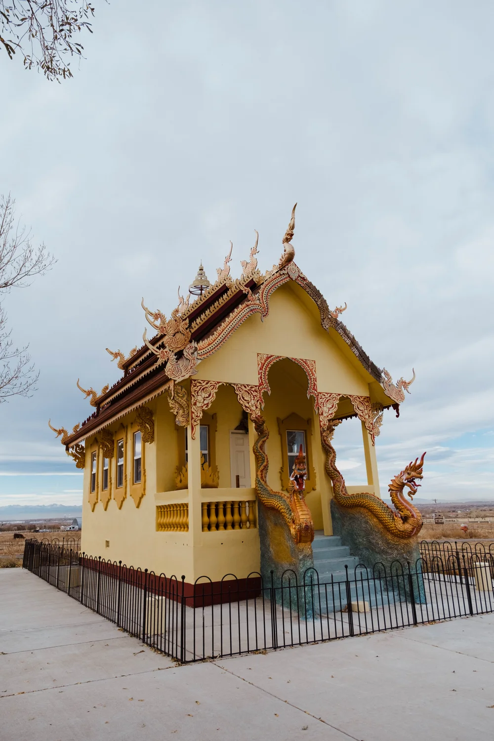 Shown here is the sima, where monks gather every fortnight to recite Pātimokkha, which is the monastic code of conduct. Photo: Peter Vo, Rocky Mountain PBS
