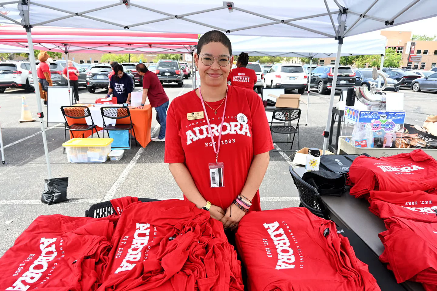 Taina Garcia-Reyes is a student and work-study employee at the Community College of Aurora. Garcia-Reyes said the school has helped her navigate food resources and other challenges to help her stay in school. Photo: Jason Gonzales, Chalkbeat