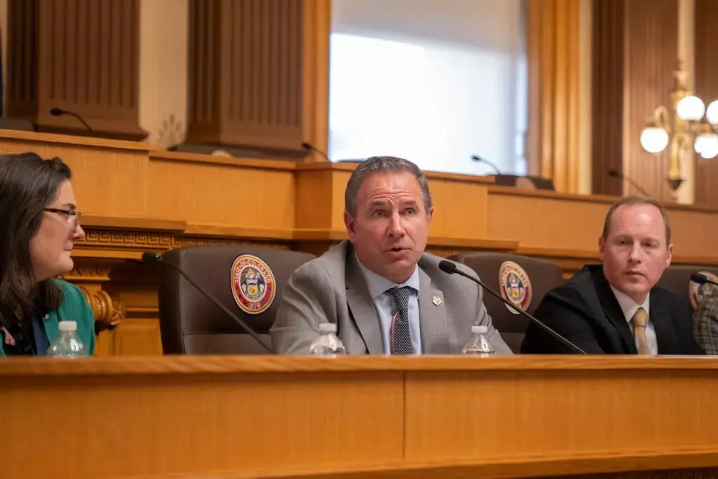 Colorado Bureau of Investigations director Chris Schaefer, who's retiring in May, answers questions during a town hall on the sexual assault kit backlog. "To the victims and survivors of sexual assault, your experience of the 500-day backlog for the DNA testing is unacceptable," he said during opening remarks. Photo: Stephanie Wolf, CPR News