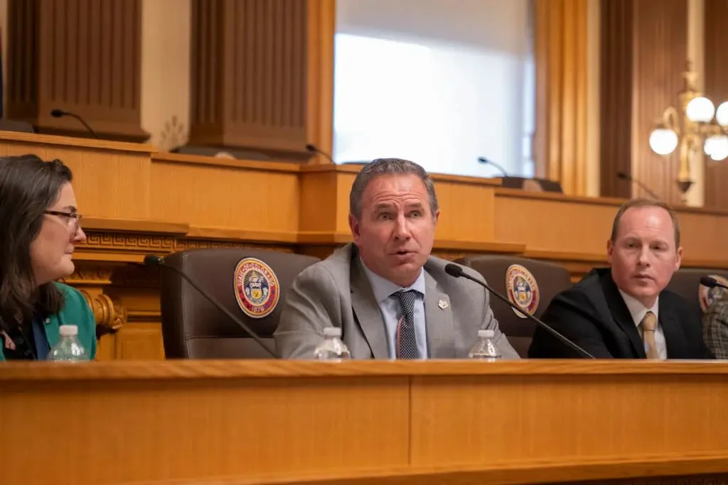 Colorado Bureau of Investigations director Chris Schaefer, who's retiring in May, answers questions during a town hall on the sexual assault kit backlog. "To the victims and survivors of sexual assault, your experience of the 500-day backlog for the DNA testing is unacceptable," he said during opening remarks. Photo: Stephanie Wolf, CPR News