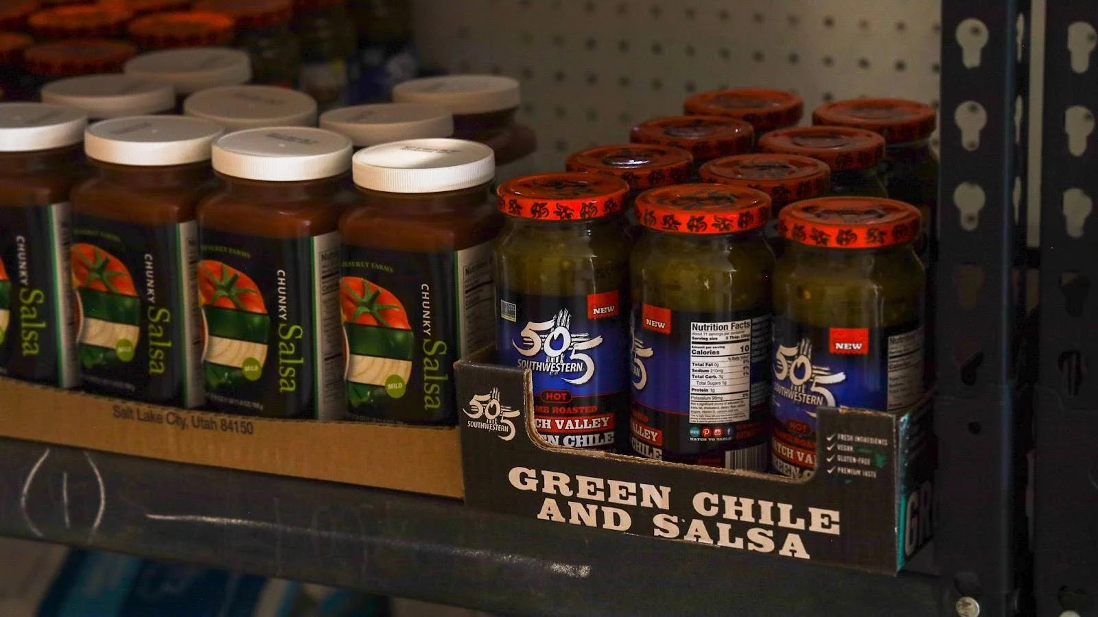 Salsa on the shelf. Photo: Ziyi Xu, Rocky Mountain PBS