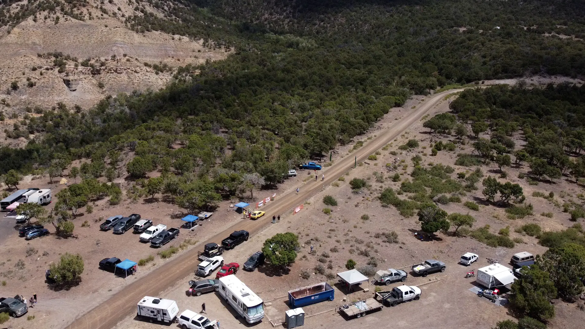 The starting line for the Lands End Hill Climb, at the base of the Grand Mesa in western Colorado. Photo: Joshua Vorse, Rocky Mountain PBS