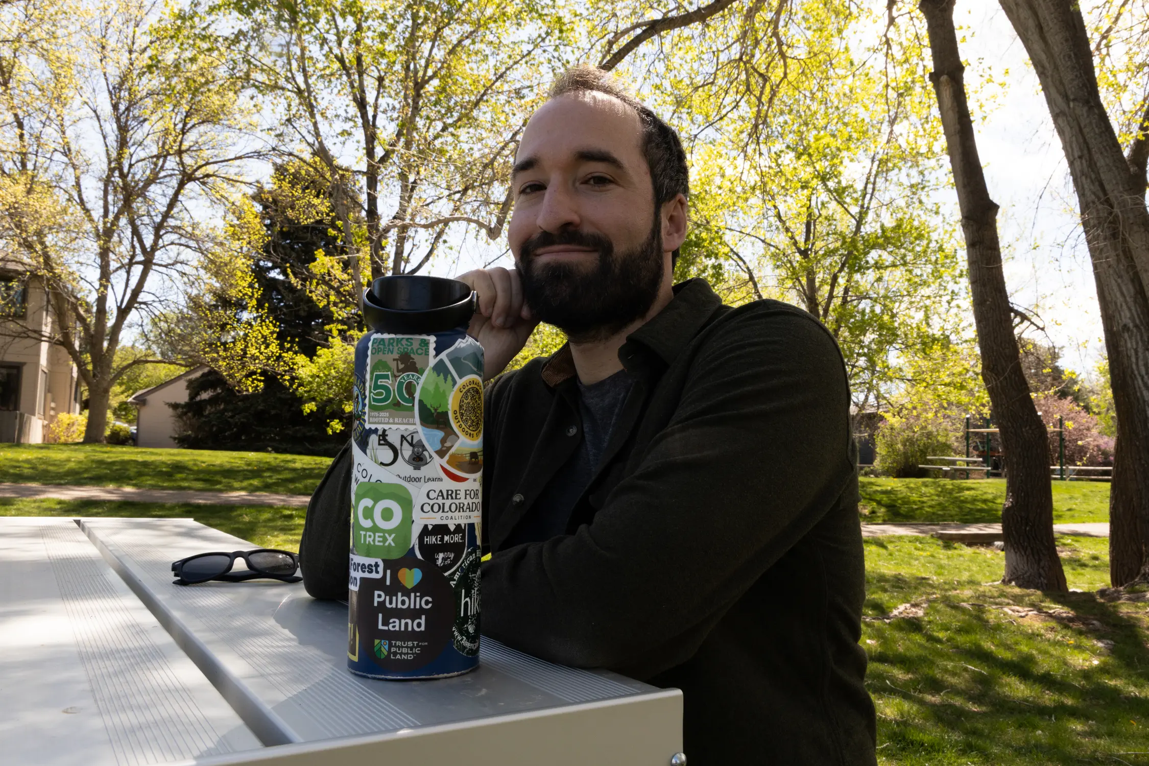 Adam Auerbach at a park in Gunbarrel. Auerbach is a former AmeriCorps member who has advocated for the program. Photo: Carly Rose, Rocky Mountain PBS