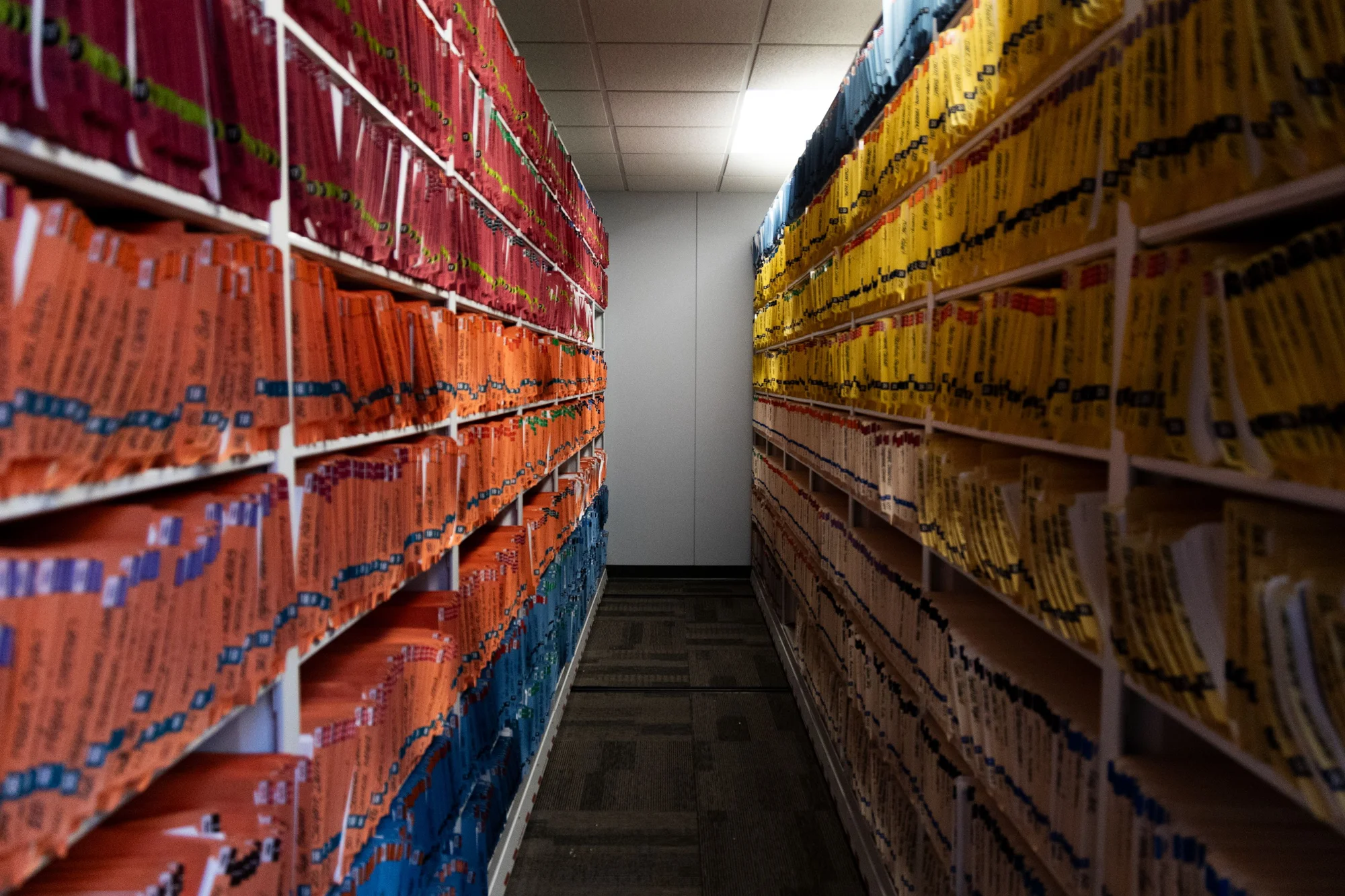 The El Paso County Coroner’s office in Colorado Springs keeps extensive records on autopsies dating back decades. Photo: Chase McCleary, Rocky Mountain PBS