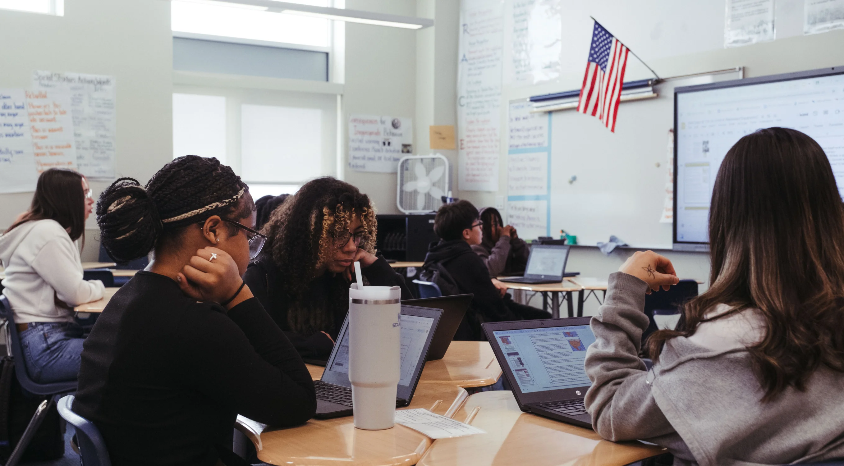 Eighth graders in Baker's social studies class. Photo: Peter Vo, Rocky Mountain PBS