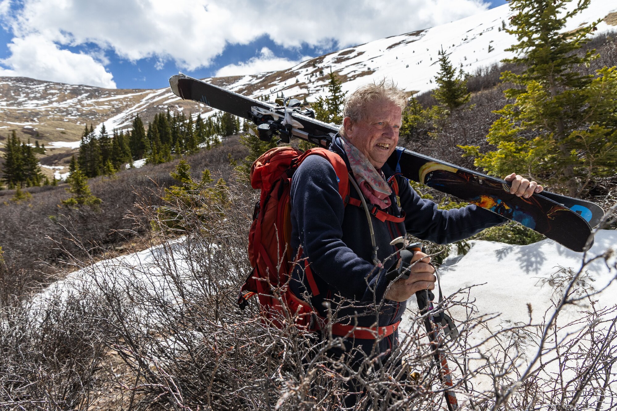 Backcountry skiers chase the remnants of a winter that wasn't