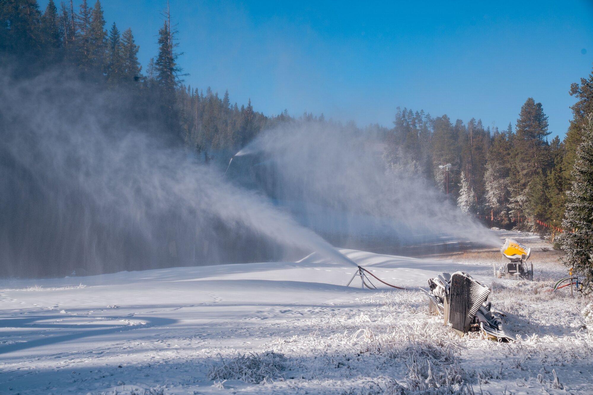 Snowmaking begins in the high country. Which slopes will open first?