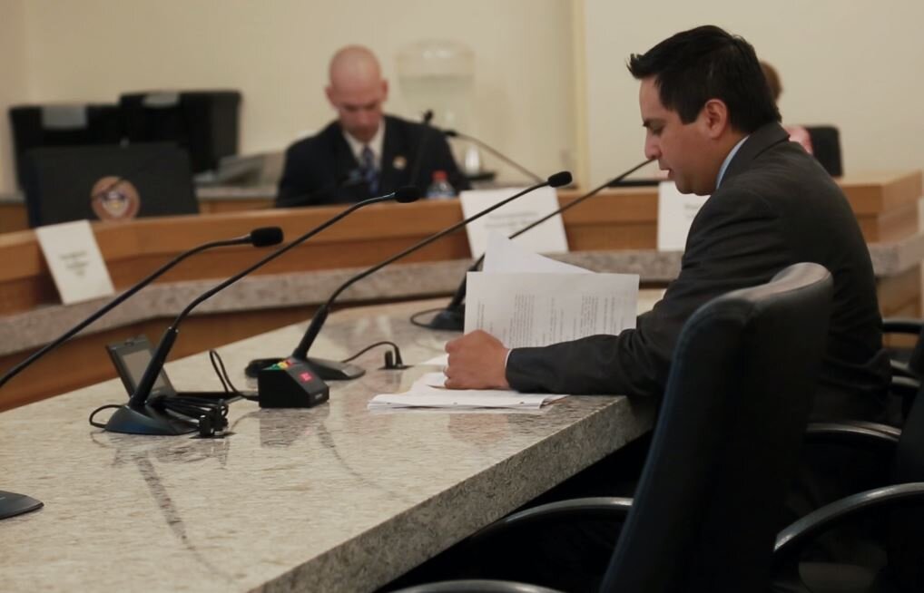 Image - pabon in front of committee.JPG