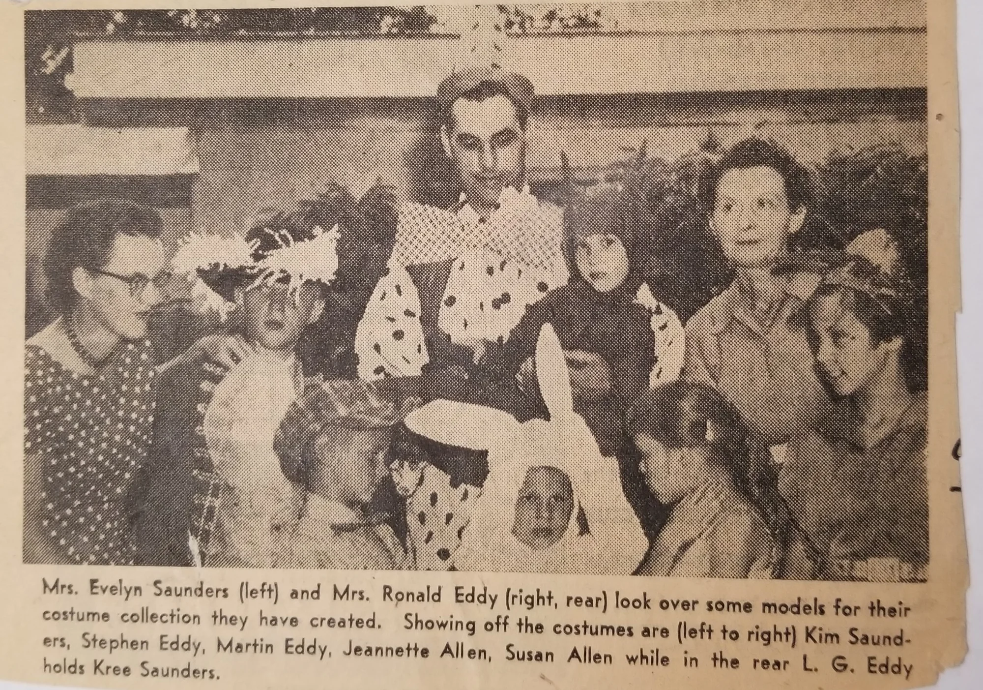 Evelyn Saunders (pictured far left) started Saunders Costumes by making clown, animal and other simple costumes from costume books. Photo: Eva Saunders