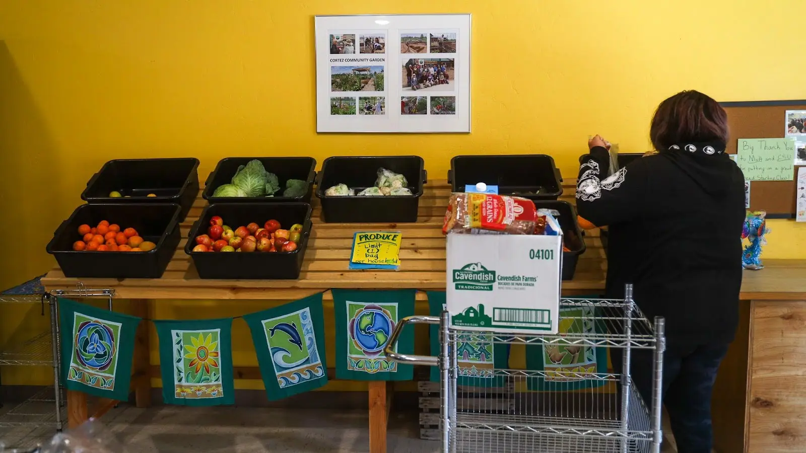 Meeka at the checkout. Photo: Ziyi Xu, Rocky Mountain PBS