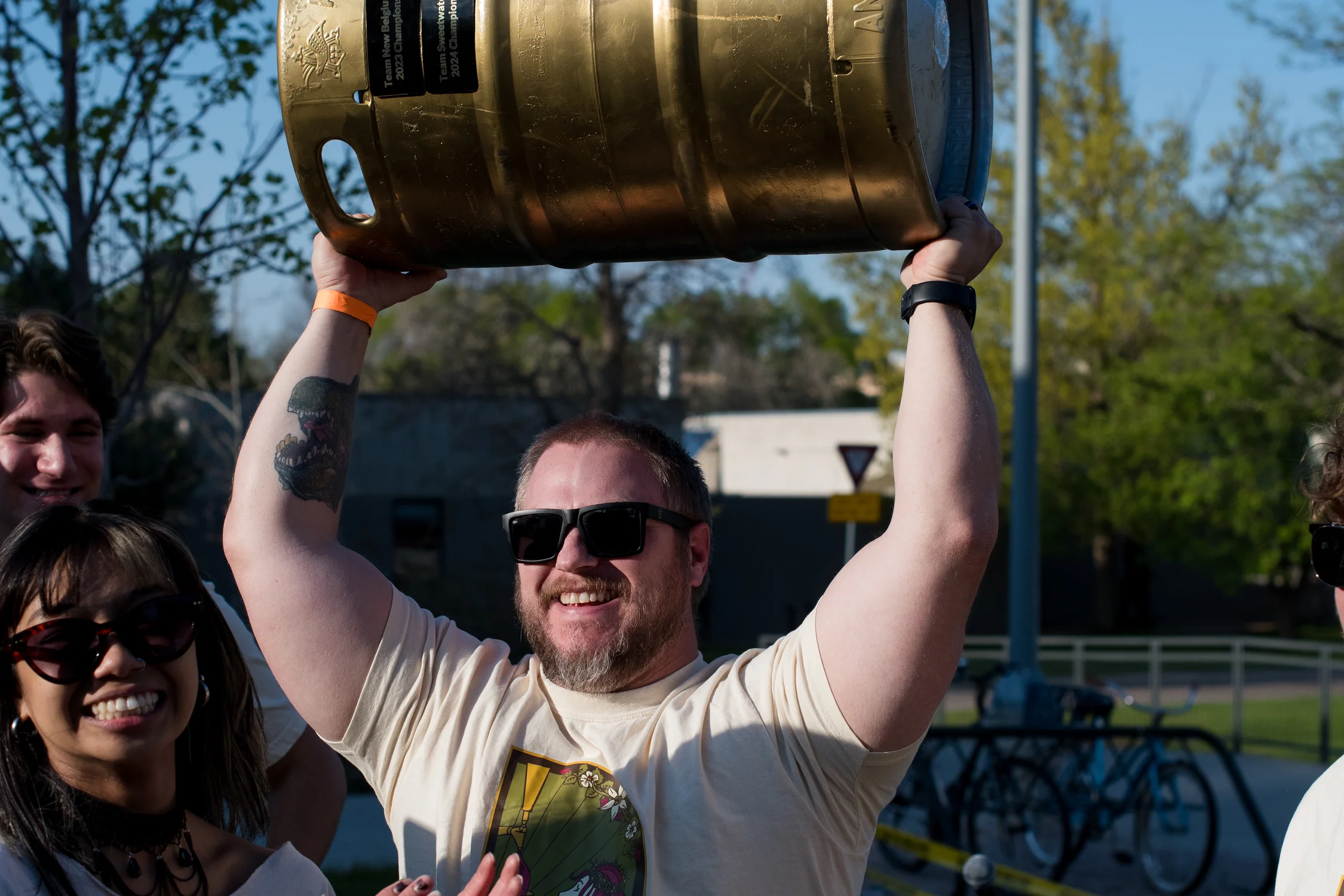 CSU fermentation science major, Steve Johnson, celebrates the win. Photo: Cormac McCrimmon, Rocky Mountain PBS.