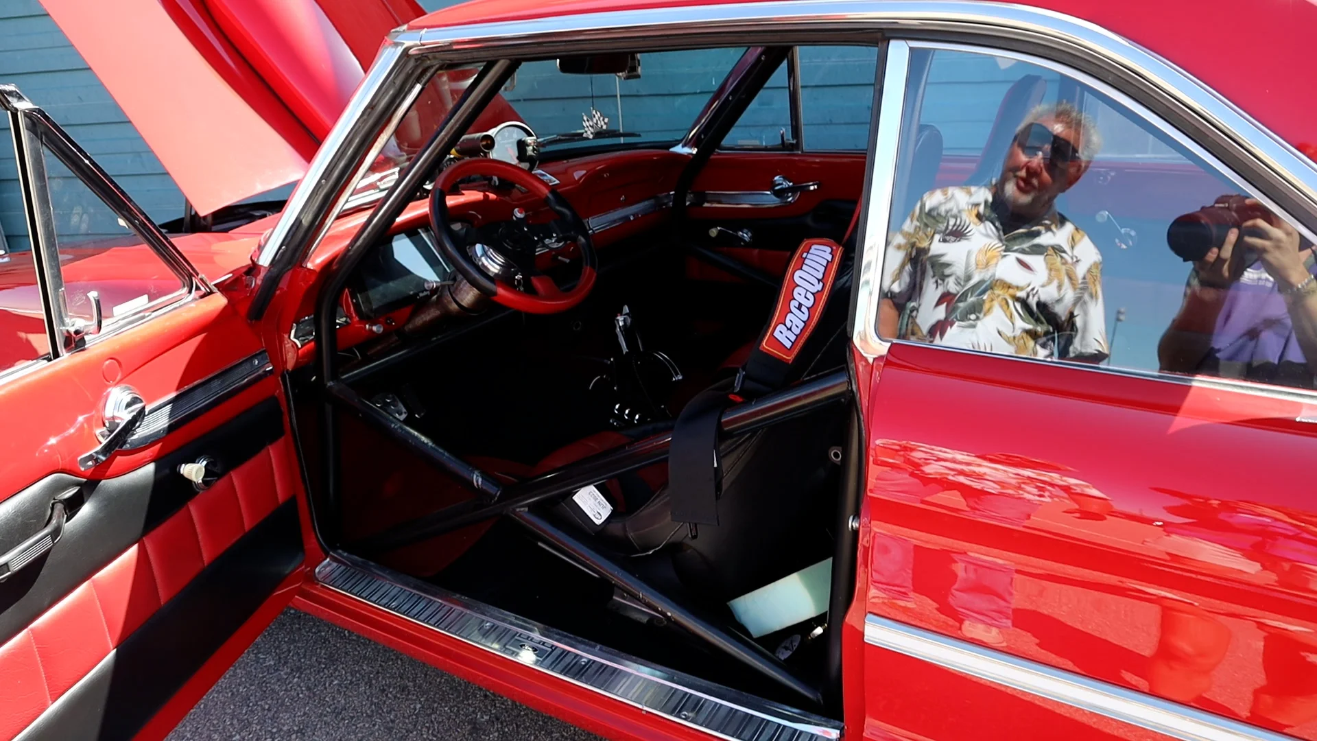 Gabardi inspects the Falcon’s interior while the engine cools off in the shade. Photo: Seth Jahraus, Rocky Mountain PBS