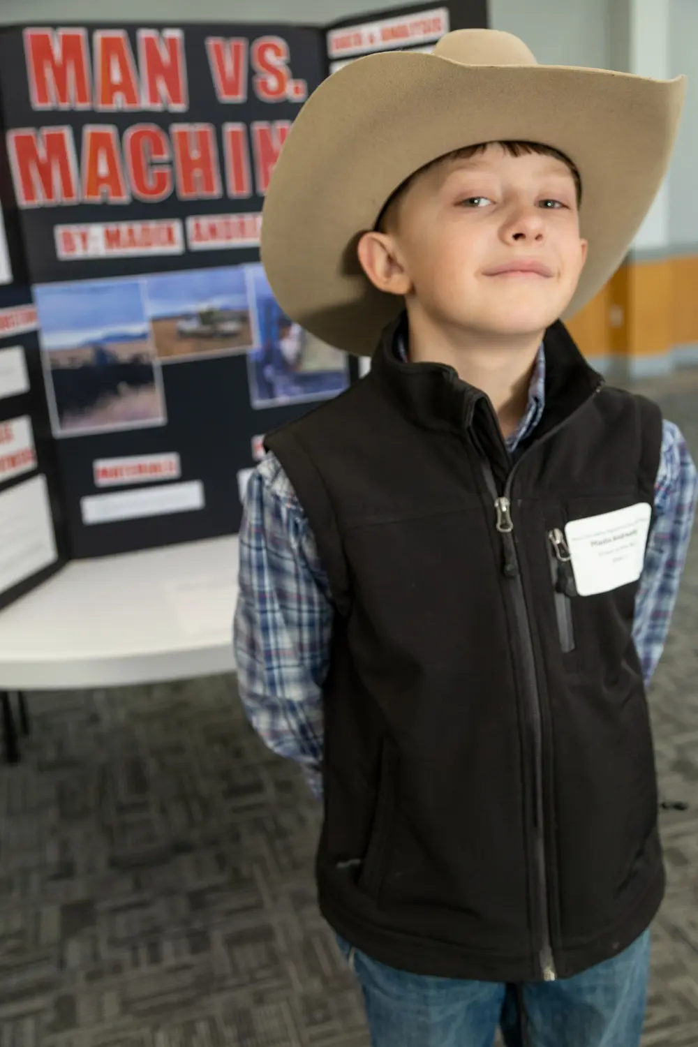 Madix Andreatta, a fifth-grader from La Veta, researched how to automatically feed farm animals because his grandfather, who runs a farm, is getting older. Being able to hang out with my family and being able to get closer to the cows were some of his favorite moments from his project.