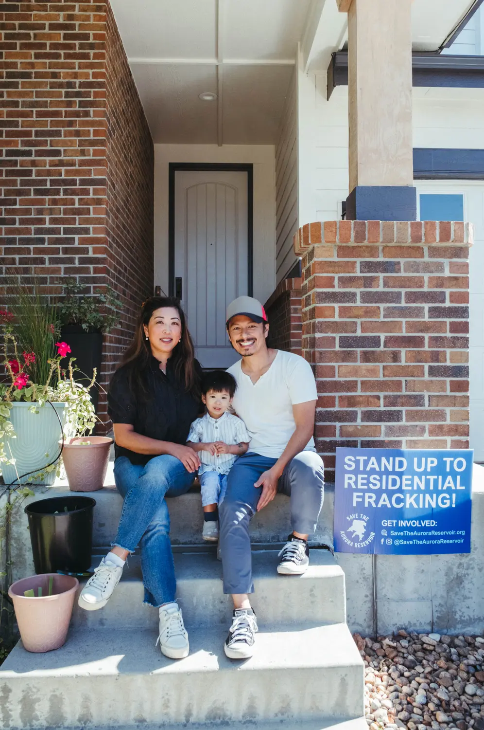 Yvonne Yap and her family pose for a portrait. Photo: Peter Vo, Rocky Mountain PBS