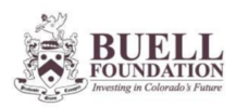 A logo of Buell Foundation