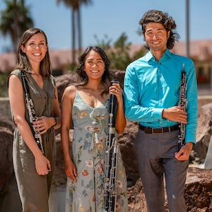 A poster for FREE MOBILE STAGE CONCERT: WILDWOOD REED TRIO IN DURANGO & PAGOSA SPRINGS event