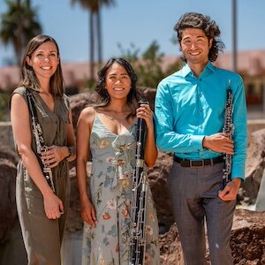 A poster for FREE MOBILE STAGE CONCERT: WILDWOOD REED TRIO IN DURANGO & PAGOSA SPRINGS event