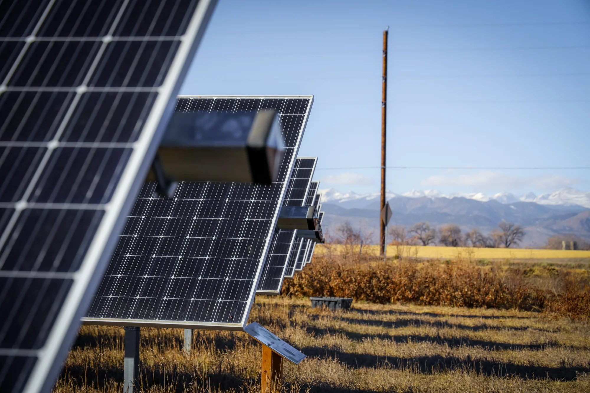 A nearby transmission line allowed Byron Kominek to put energy back into the grid. Photo: Cormac McCrimmon, Rocky mountain PBS