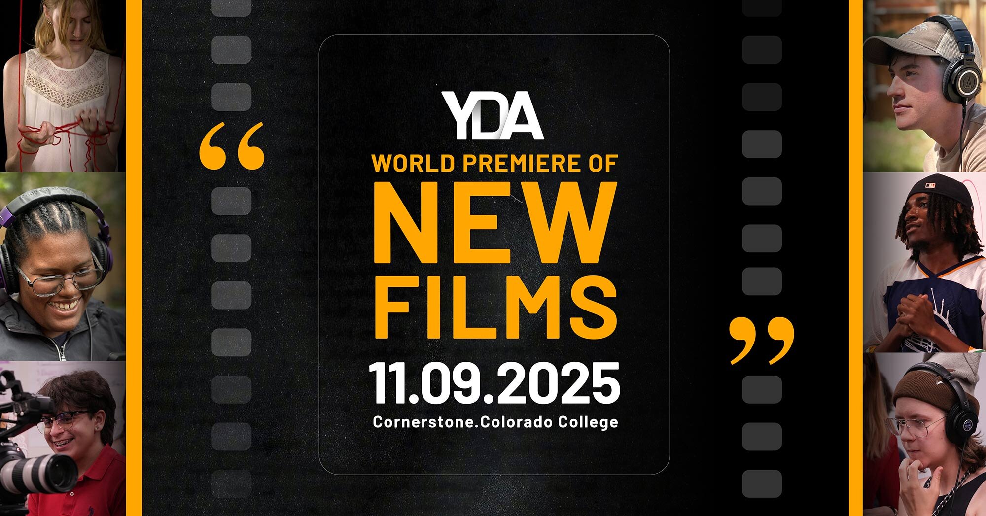 A poster for YDA World Premiere of New Films event